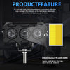 MONDEVIEW Ultimate Performance: 18 ZES-3575 LED Chips, 180W 6000K Spotlight with 18000LM Brightness and IP68 Waterproof Rating