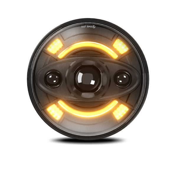MONDEVIEW 9-32V 60W Enhanced Safety 7-Inch LED Headlights: New Design, Advanced Features, and Easy Installation | Improve Visibility with 4 Lighting Modes | Durable Construction for All Weather Conditions | Upgrade Your Drive Today!