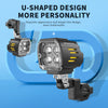 Bangqitimes JRY-22 Professional Motorcycle LED Auxiliary Spotlight | 28000LM Dual-Color | IP67 Waterproof