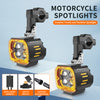 Bangqitimes JRY-22 Professional Motorcycle LED Auxiliary Spotlight | 28000LM Dual-Color | IP67 Waterproof