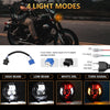 MONDEVIEW 5.75" LED Motorcycle Headlight | 45W 4500LM Robot-Style | Tri-Color 6000K/3000K/1000K | Built-in Turn Signal | DOT SAE Certified | IP67 Waterproof