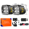 Bangqitimes JRY-22 Professional Motorcycle LED Auxiliary Spotlight | 28000LM Dual-Color | IP67 Waterproof