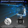 MONDEVIEW 60W LED Spotlights | ZES-3575 Chips | 6000LM Triple-Color (6000K/3000K/4500K) | Dual Focal Point | 90° Adjustable | IP68 Waterproof
