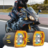 Bangqitimes JRY-22 Professional Motorcycle LED Auxiliary Spotlight | 28000LM Dual-Color | IP67 Waterproof