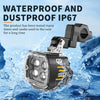 MONDEVIEW JRY-22 Professional Motorcycle LED Auxiliary Spotlight | 28000LM Dual-Color | IP67 Waterproof