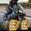 MONDEVIEW JRY-22 Professional Motorcycle LED Auxiliary Spotlight | 28000LM Dual-Color | IP67 Waterproof