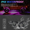 MONDEVIEW RGB Underglow Car Lights Kit | 8 Pods Smart LED Rock Lights | App Control | 16 Million Colors | IP67 Waterproof | Music Sync | Premium Vehicle Lighting Solution