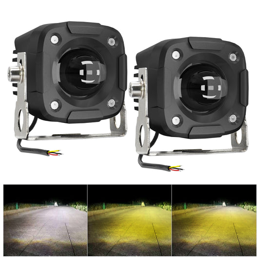 MONDEVIEW 60W 6000K/3000K/4500K Powerful LED Spotlights | Three Lighting Modes | IP68 Waterproof | Adjustable Mounting Accessories | Compatible with Various Vehicles